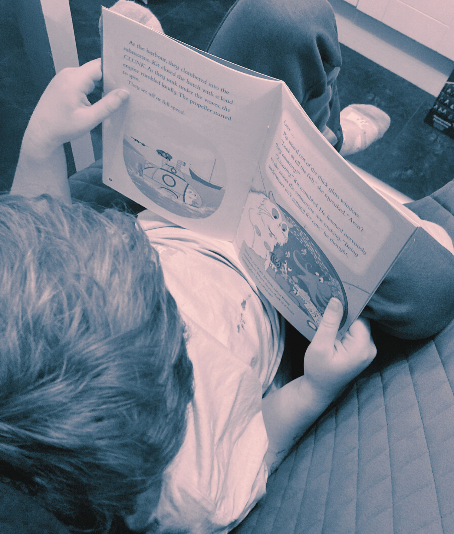 Child reading book - book gift